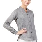 seals-100-pure-women-hemp-shirt-gray - Image 2